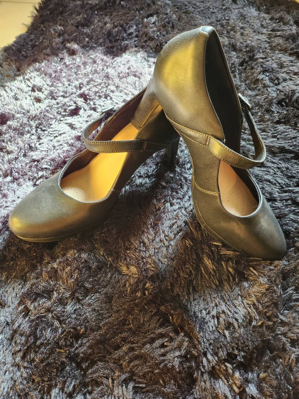 Clarks Black Mary Jane High Heels